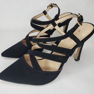 XAPPEAL Maren - Women's  Closed Toe Pointed Pump Sandals Black, Size 9.5M